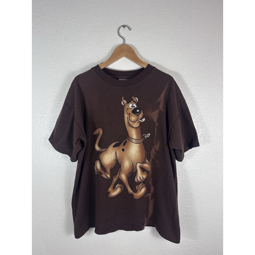 Vintage 1997 Scooby Doo Stanley Desantis Brown Graphic T-Shirt Large USA Made